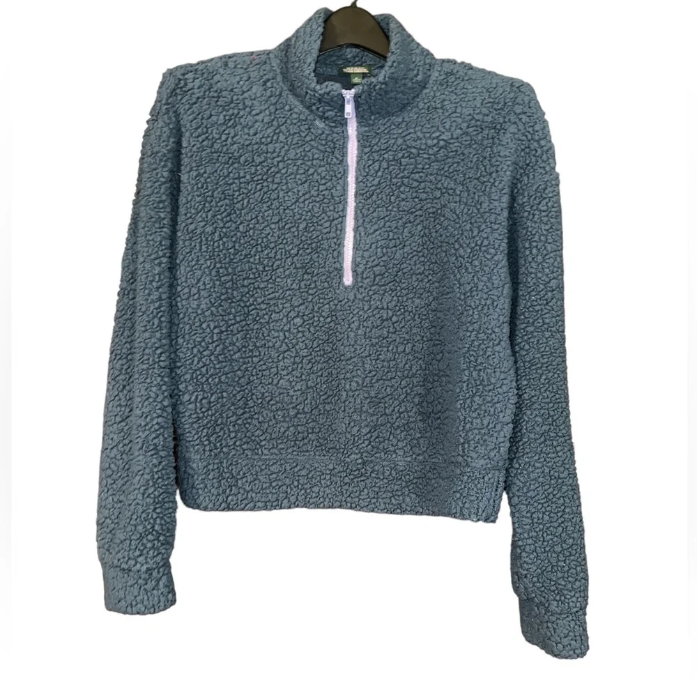 Wild Fable Women’s Teal Fleece Half Zip Sweatshirt Medium - Picture 1 of 3